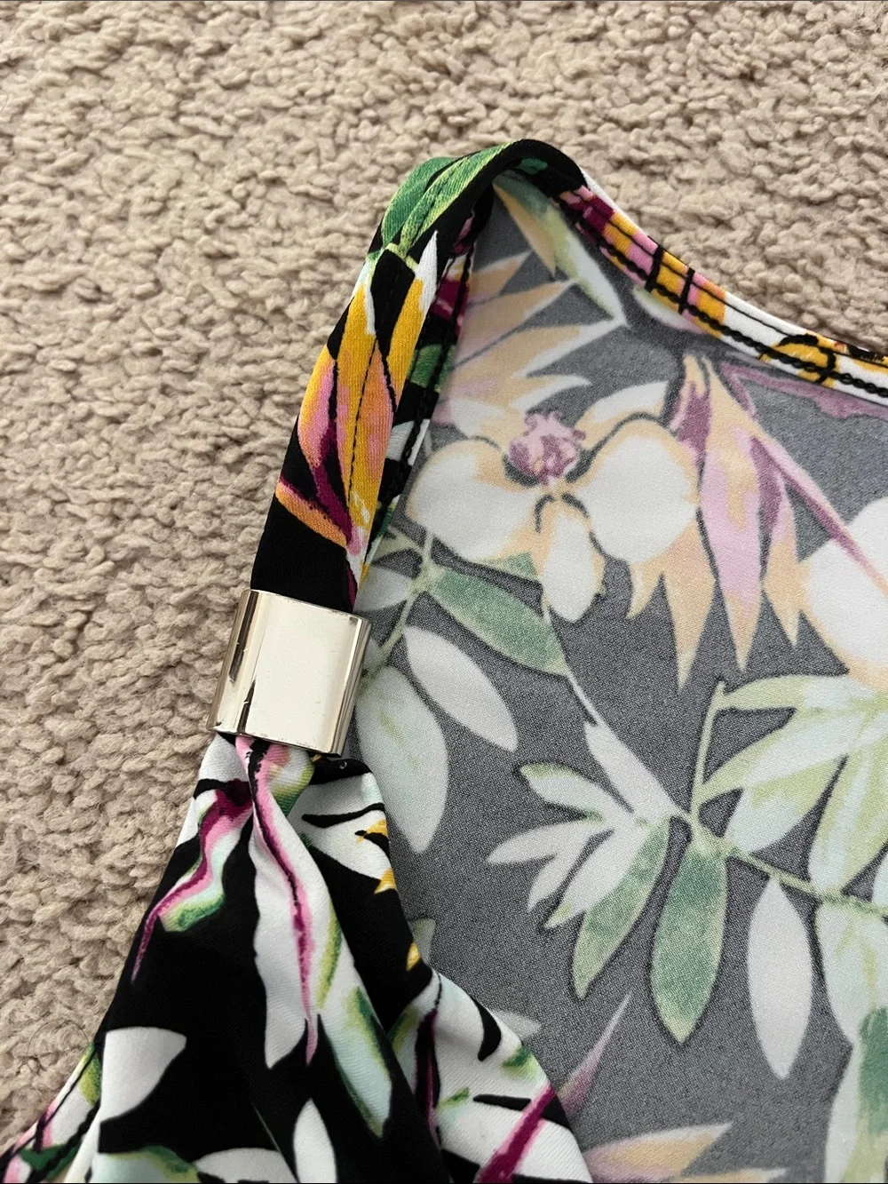 WHBM Tropical Cowl-Neck Camisole